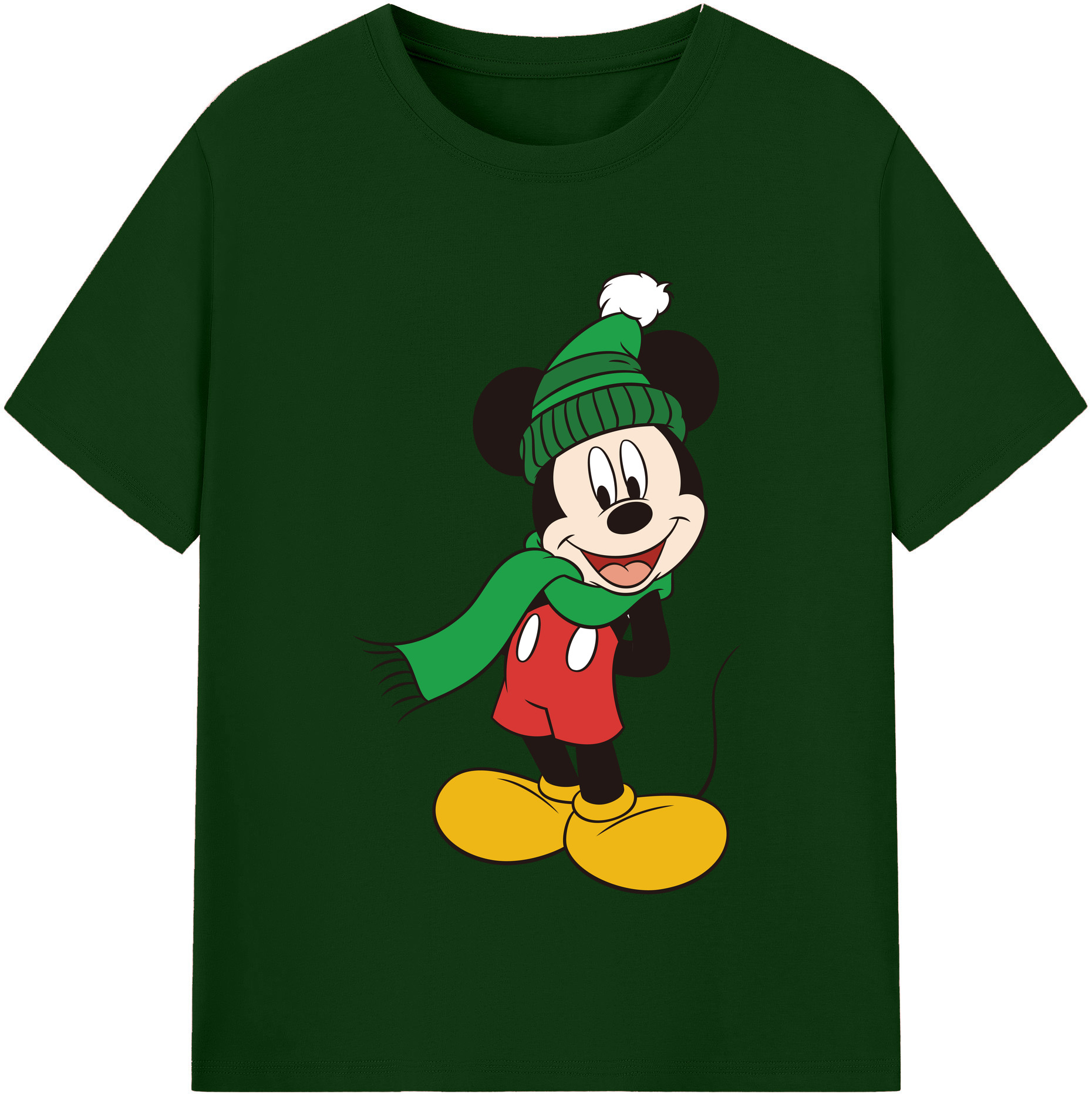 （画像用） ミッキーマウス Mickey Mouse 綿100％半袖Tシャツ（フロントプリント）